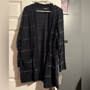 Alfani Charcoal Open-Front Cardigan